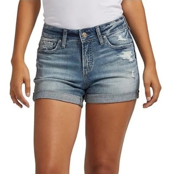 Silver Jeans Co Sam Boyfriend Denim Shorts Size 29 - Picture 1 of 6